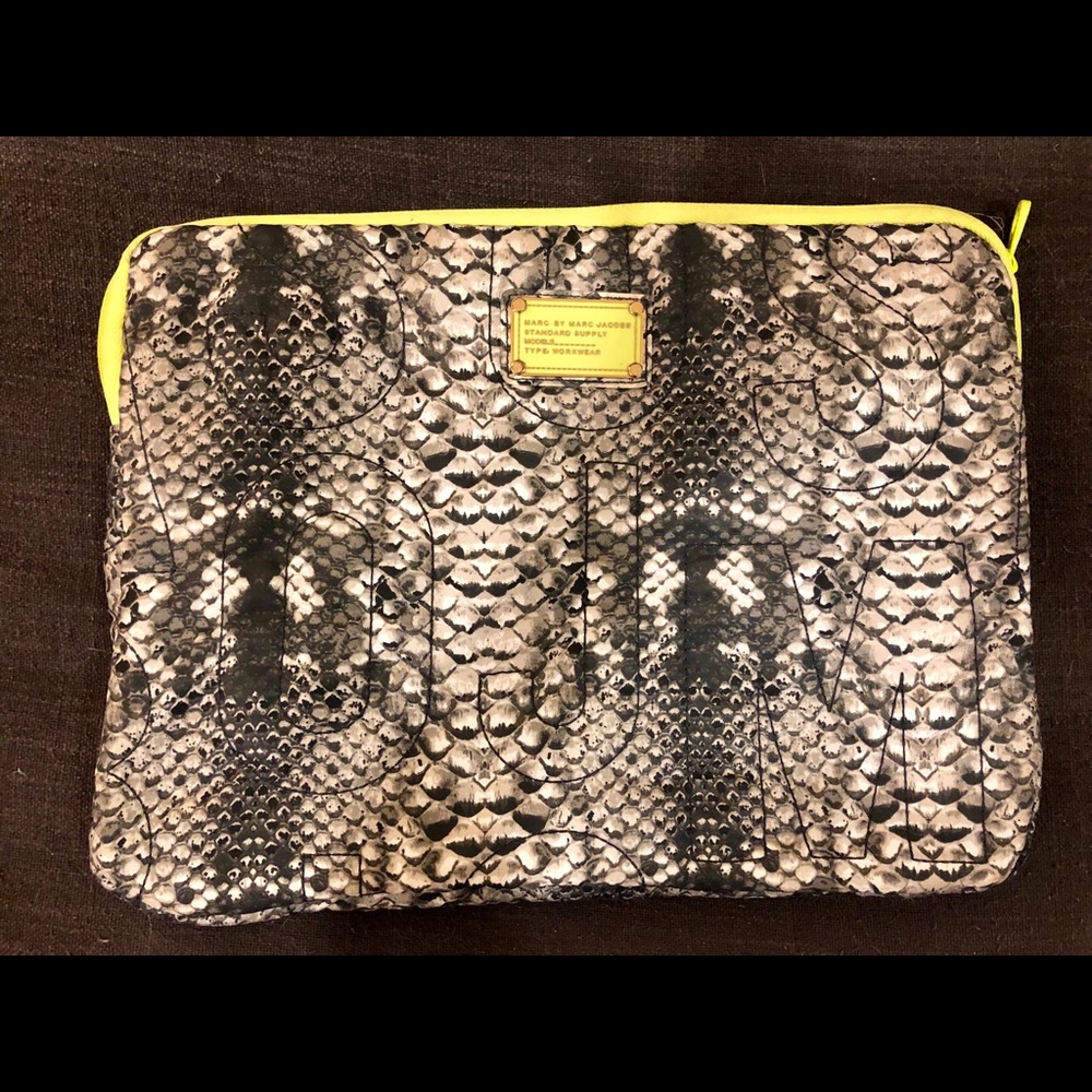 Marc Jacobs Snake Print Neon Laptop Case